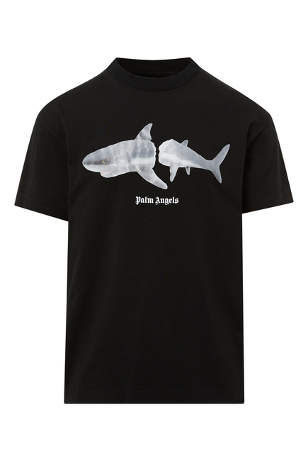 Shark-Print Logo T-Shirt